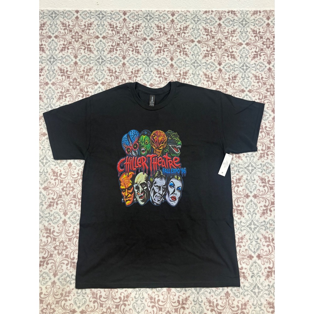 Gildan Chiller Theatre Fall Expo 96 Graphic T-Shirt Black Large G5000 Horror Tee